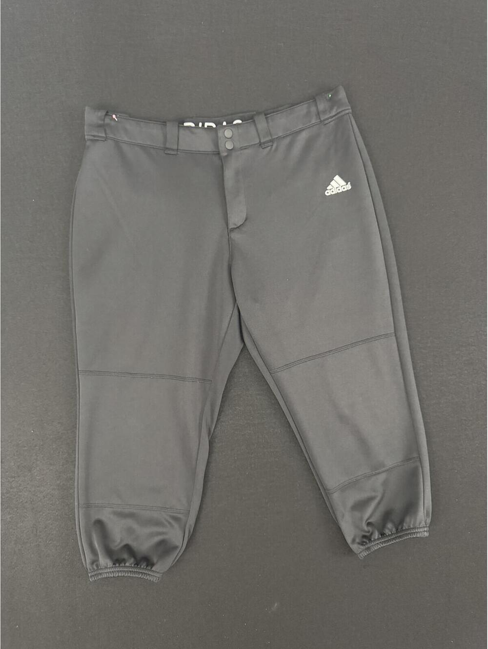 Adidas Black Softball Pants with Elastic Cuffs X-Large
